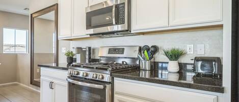 Microwave, oven, stovetop, dishwasher