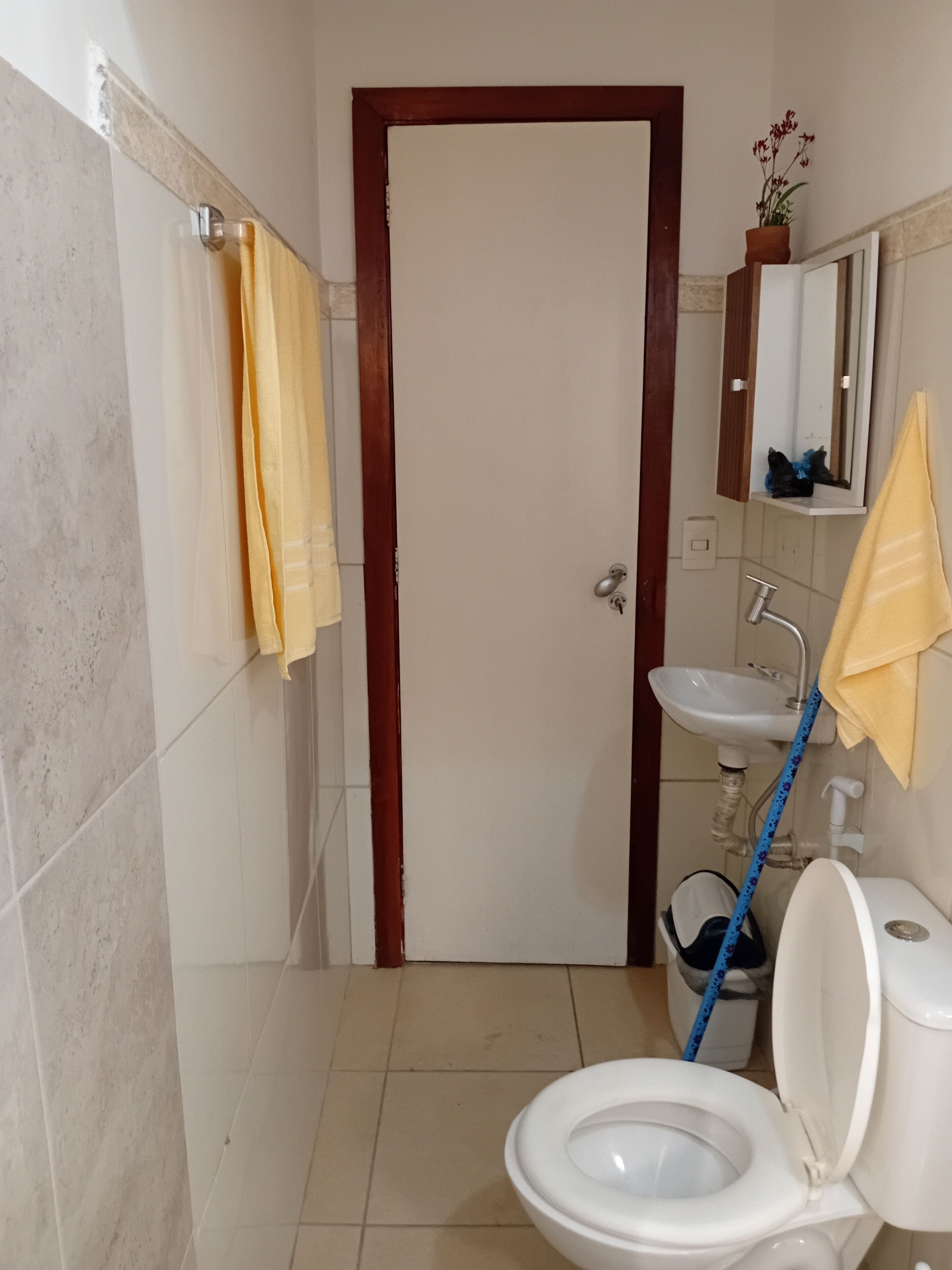 Bruser, hårtørrer, håndklæder, Toiletpapir