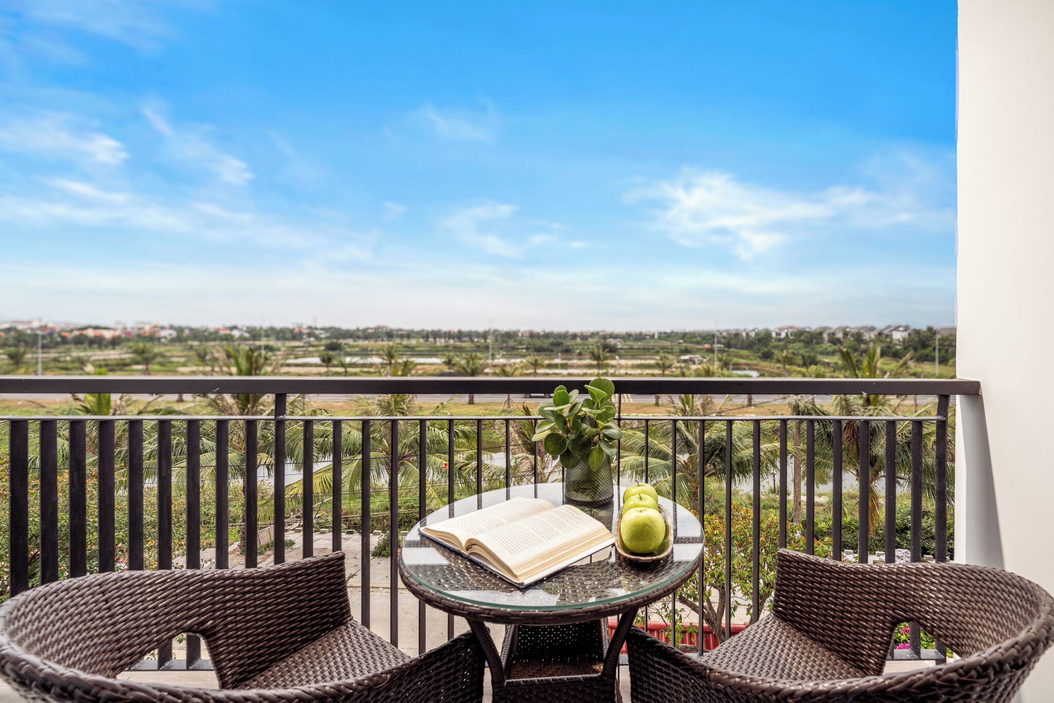 豪華客房, 2 張單人床, 泳池景 | 陽台