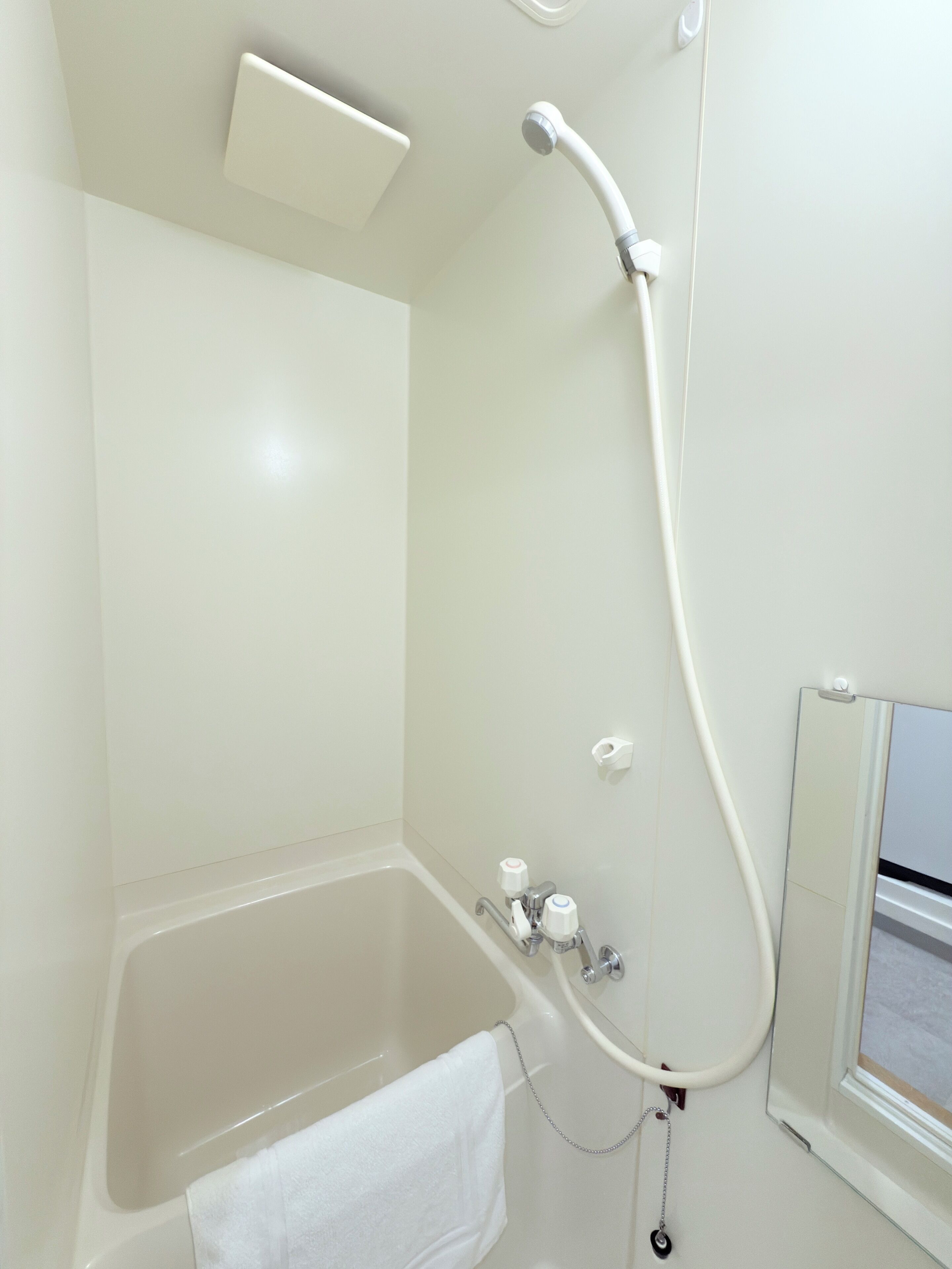 A modern bathroom with a bathtub, a shower, and a toilet.