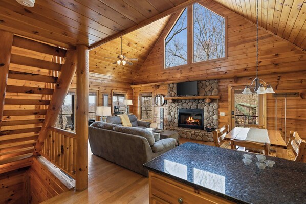 تلفزيون، مدفأة، مكتب