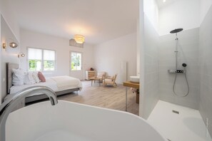 Romantisches Doppelzimmer, Parkblick | Wohnbereich