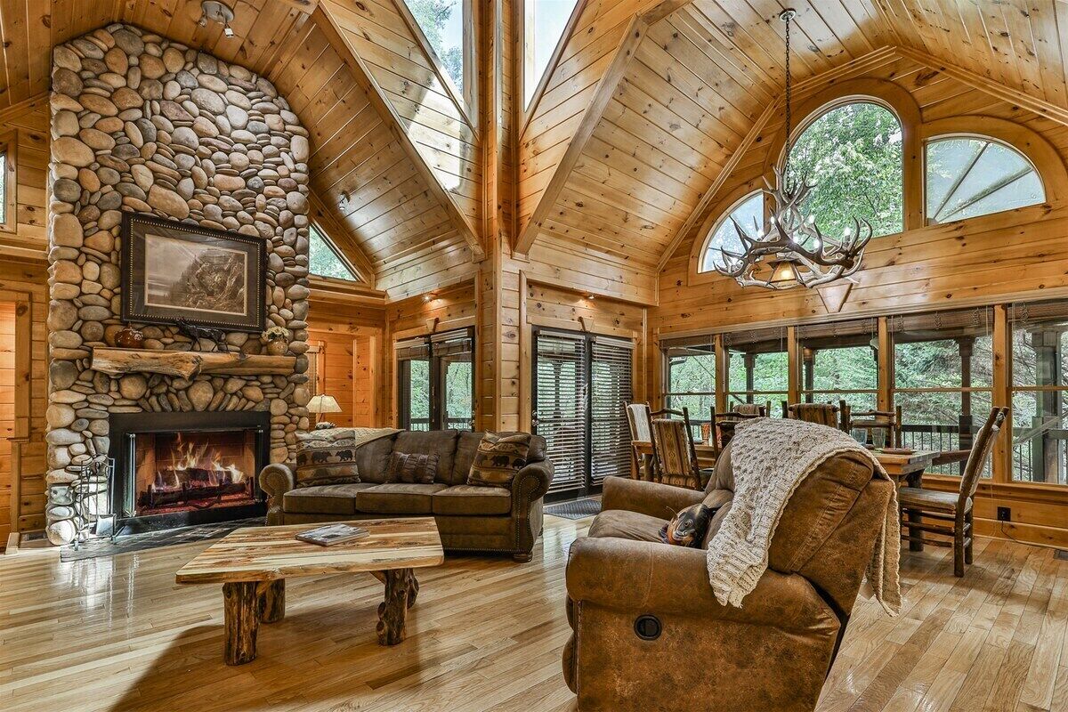 Smart TV, fireplace, foosball, books