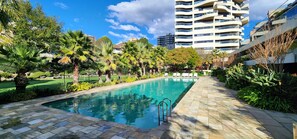 Piscine extérieure, piscine chauffée