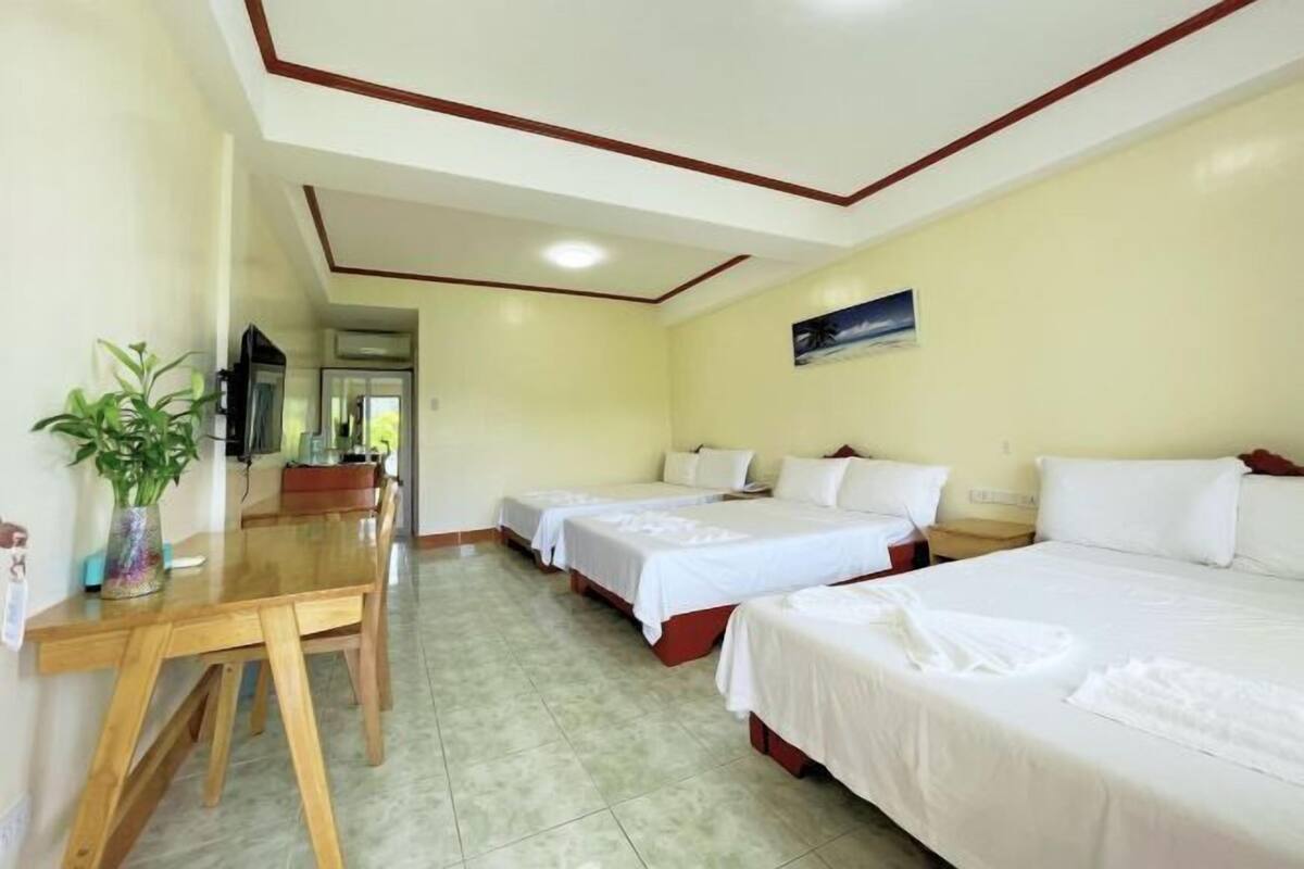 Desk, free WiFi, bed sheets