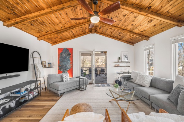 Smart TV, libros y estéreo