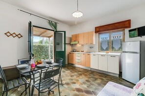 Family Apartment, 1 Bedroom (Rosmarino Among Greenery And Sea -) | Private kitchen | Fridge, stovetop, coffee/tea maker, cookware/dishes/utensils - Country Residence Near The Beach (Otranto)