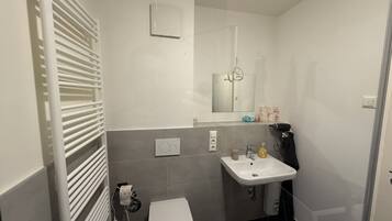 Hair dryer, towels