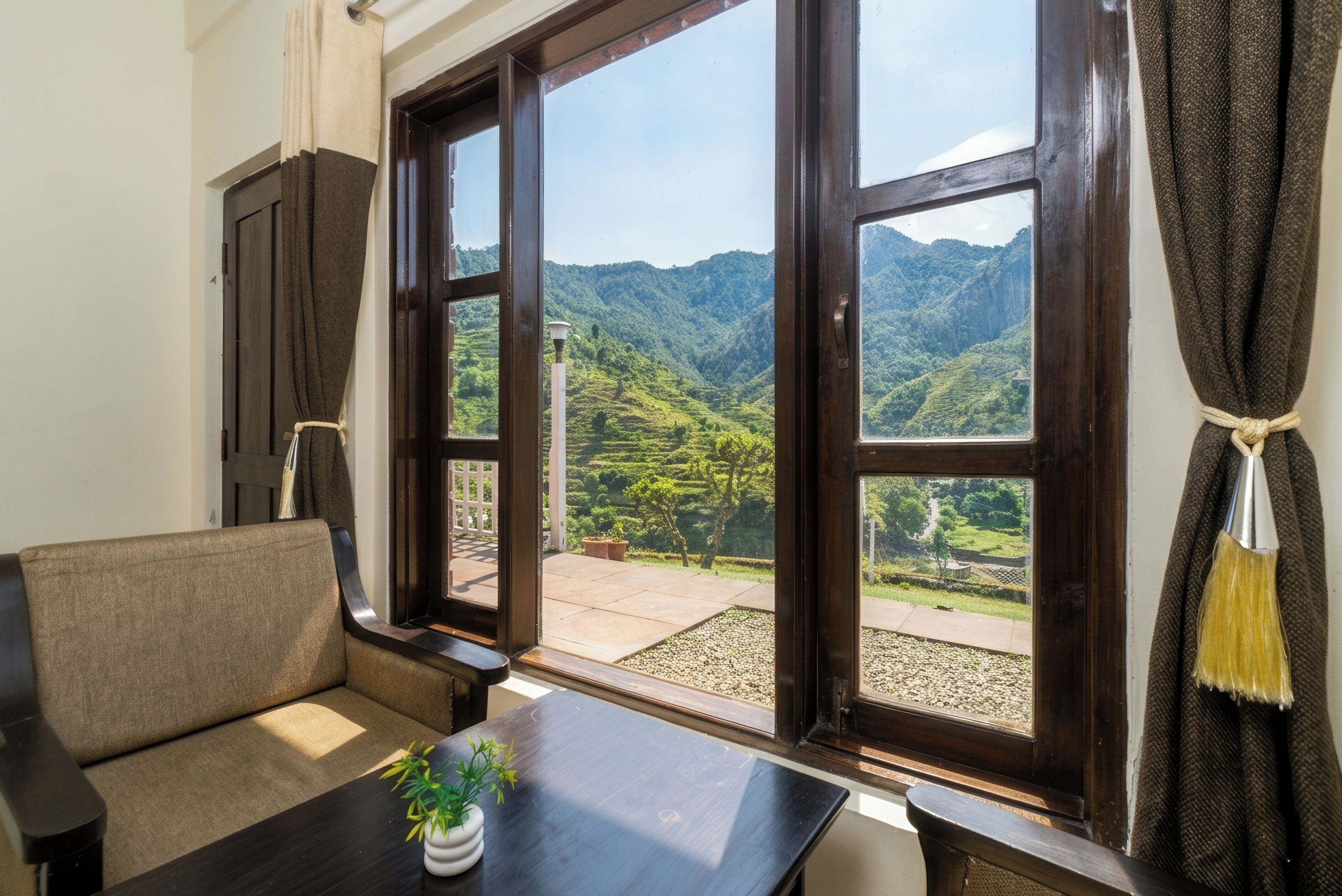 Deluxe Room With Balcony Mountain View | Premium bedding, desk, laptop workspace, free WiFi