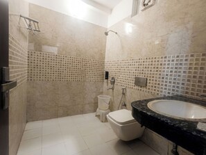 Standard Double Room | Bathroom | Shower, free toiletries, towels, soap - Hotel Sun Village (Mussoorie)
