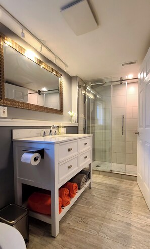 Hair dryer, towels, soap, toilet paper - Beautiful New Suite in Nanaimo (Nanaimo)