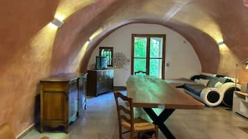 Apartamento, vista para a montanha | Área de estar