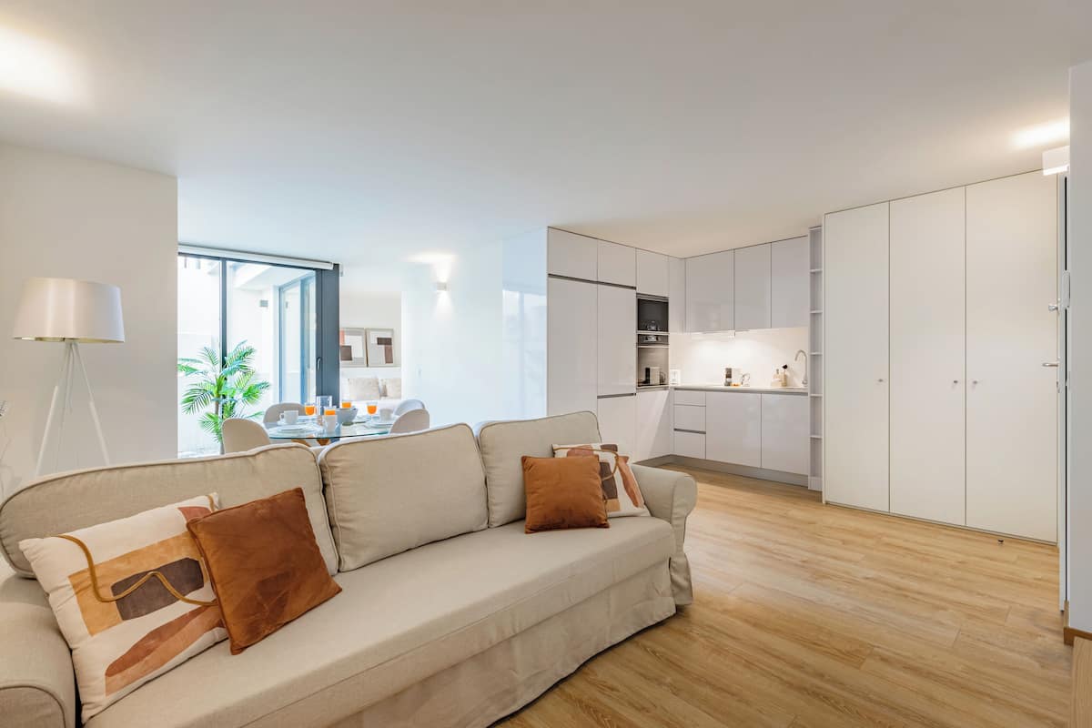 Basic-Apartment, 1 Doppelbett und Schlafsofa, Nichtraucher | Wohnbereich