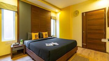Blackout curtains, free WiFi, bed sheets