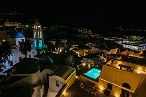 Exterior - Mansion Kyani with pool, large terrace and sea view (Fira)