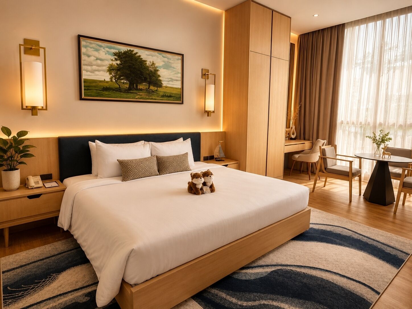 Chambre familiale | Coffre-fort, literie fournie