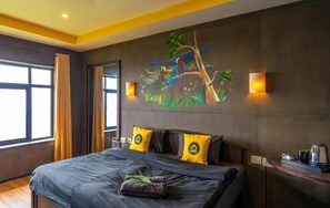 Superior Double Room with Balcony and Valley View | Bed sheets - The Hosteller Munnar (Devikolam)