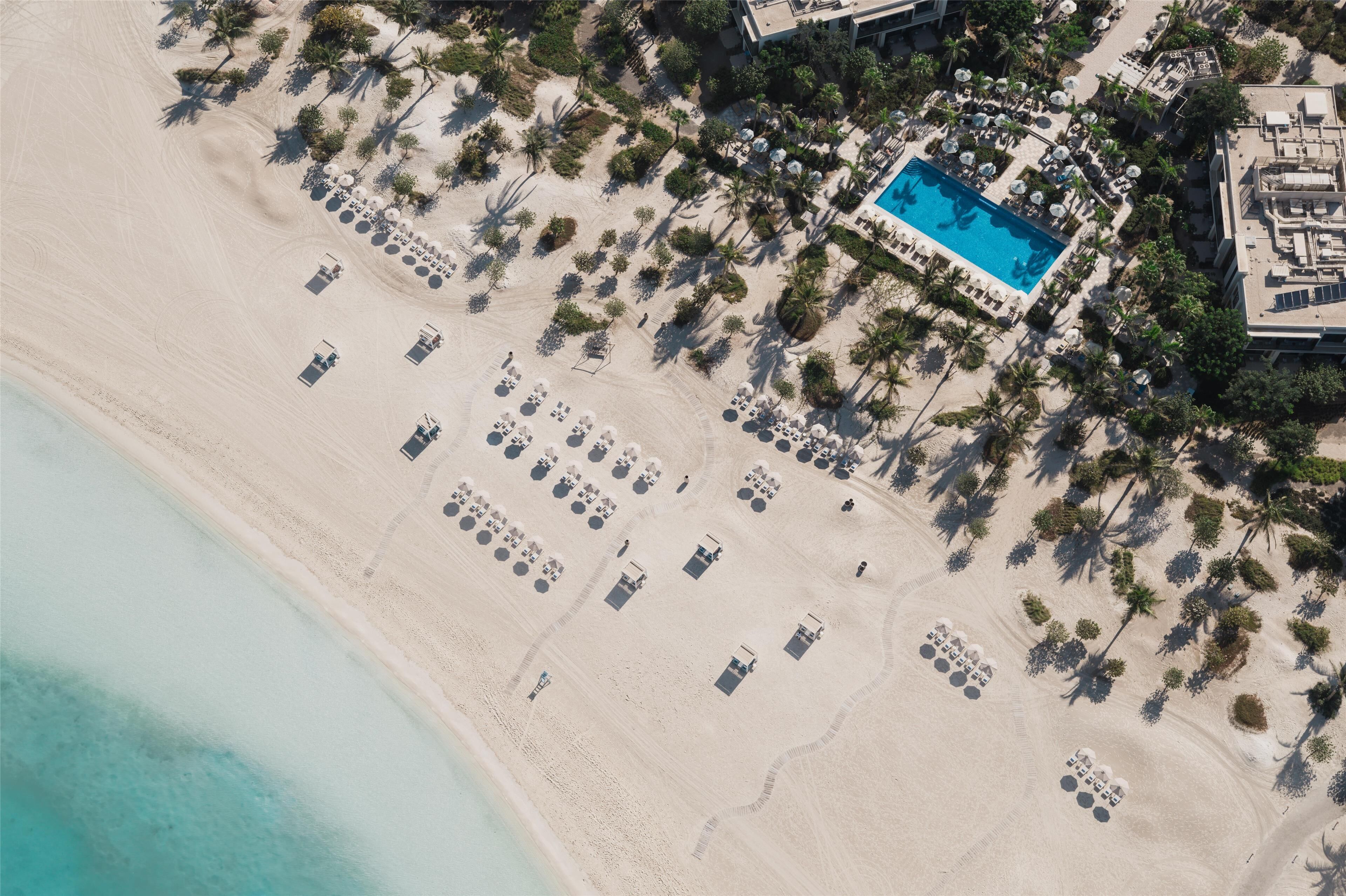 On the beach, beach umbrellas, beach bar