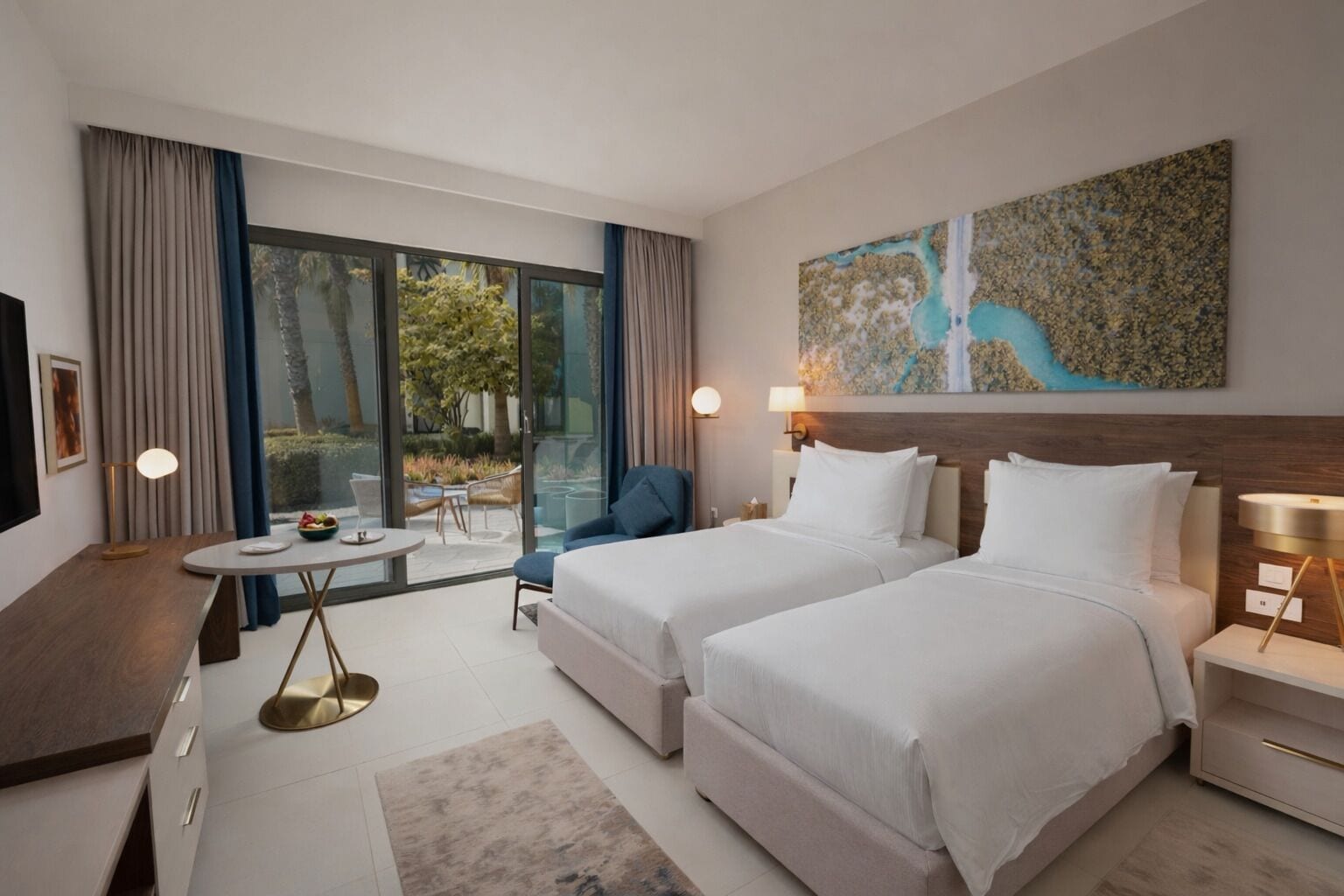 Deluxe-værelse med 2 enkeltsenge | Premium-sengetøj, skrivebord, strygejern/strygebræt, sengetøj