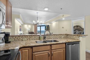 Fridge, microwave, oven, stovetop - Sand Dunes Resort Unit 1406 - Ocean View! (Myrtle Beach)