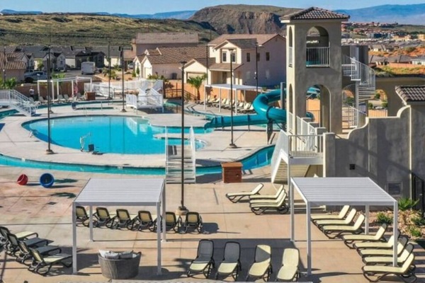 A heated pool
