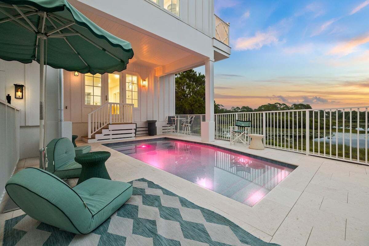 A heated pool