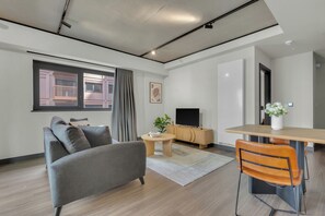 Living area - Vibrant Apartments at Luna near Wembley Park by MySquare (Wembley)