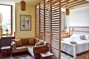 1 habitación, tabla de planchar con plancha, wifi y ropa de cama