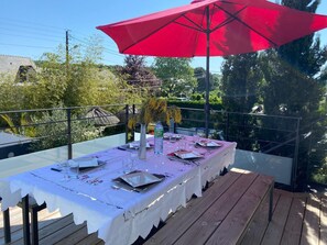 Family Apartment, Pool View | Terrace/patio - Les Logis du Forgeron (Les Garennes-sur-Loire)