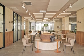 Table tennis, music library, video library, stereo
