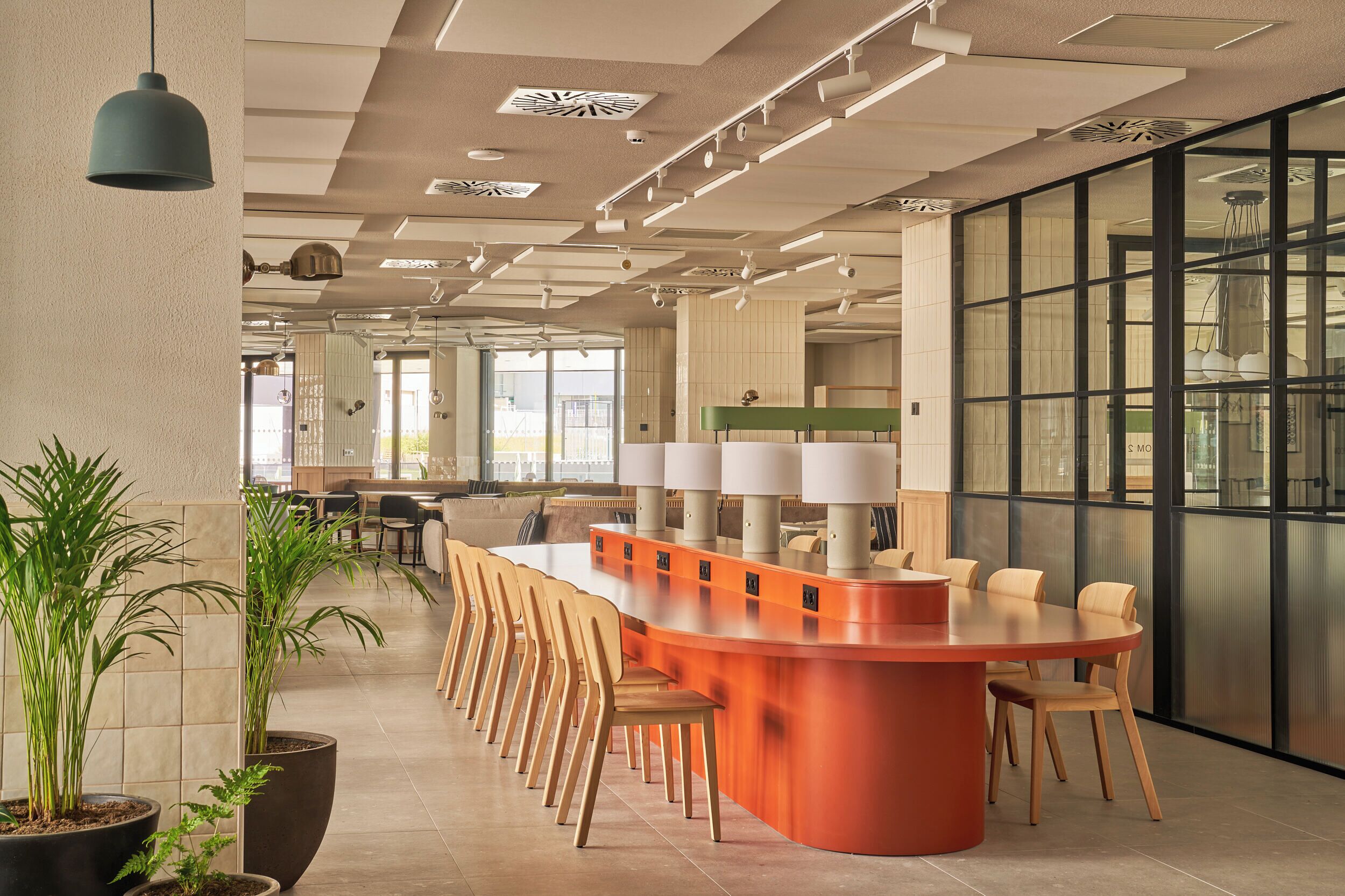 Table tennis, music library, video library, stereo