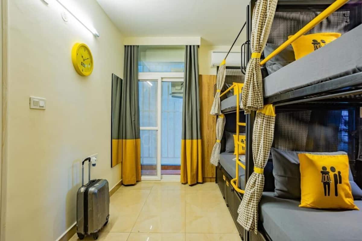 Bed in 4 Bed Female Dormitory with Balcony | Free WiFi, bed sheets