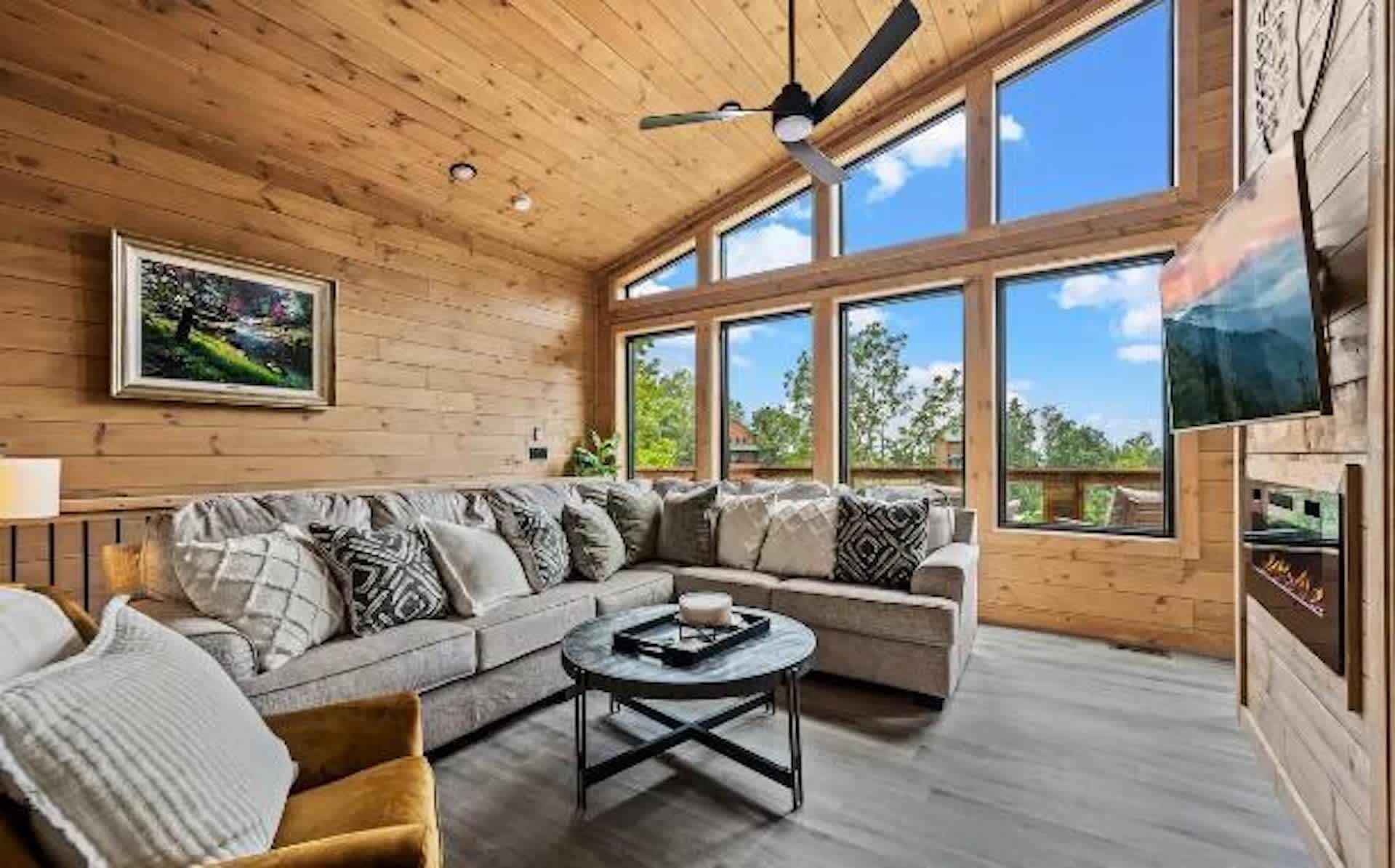 TV, fireplace, offices