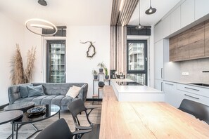 Apartment, Balcony | Living room - RentPlanet - Apartament Góreckiego (Katowice)