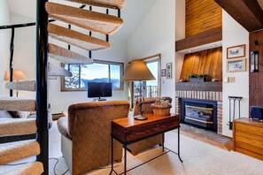 TV, fireplace, DVD player