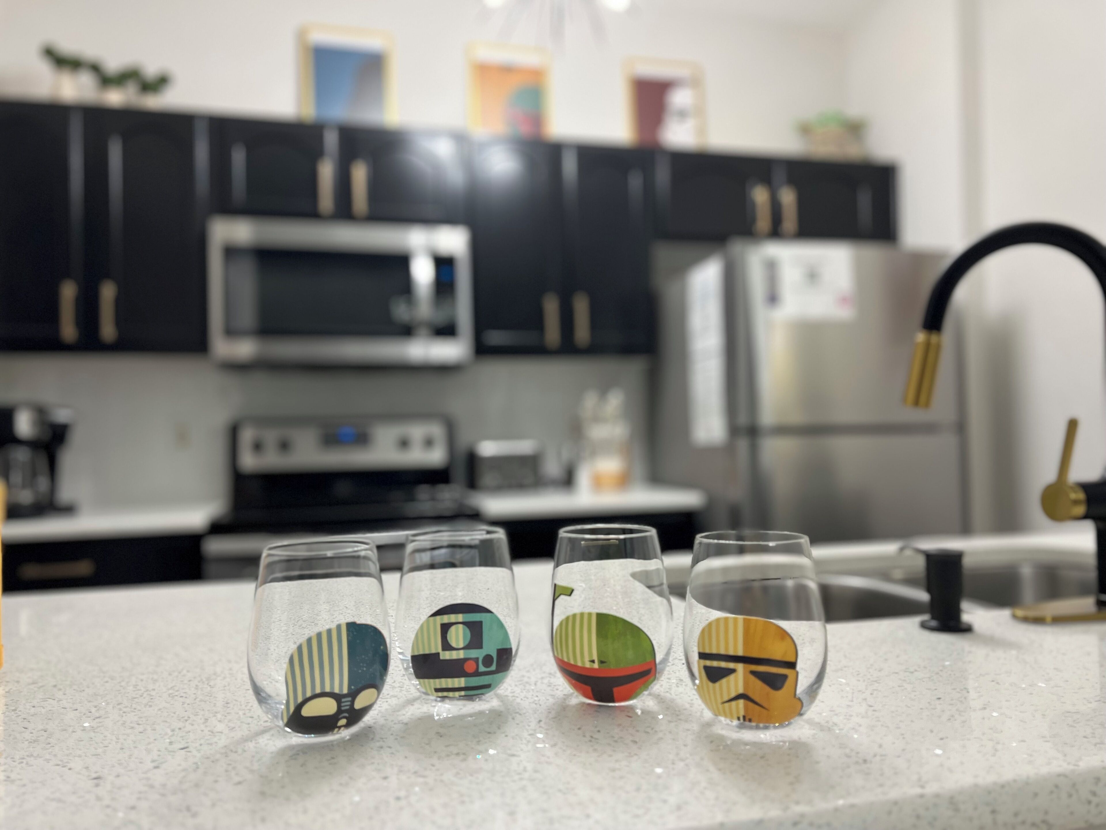 Microwave, oven, stovetop, dishwasher