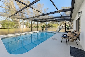 Piscina externa, piscina aquecida