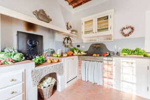 Fridge, microwave, oven, dishwasher - Romantic Farmhouse with Oversize Panoramic Pool (Lucca)