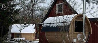 Holiday home Emålund  - on the river, sauna, canoe, hot tub