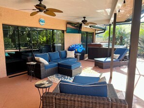 Terrace/patio - Beautiful 3 Bdr House with Private Pool in Bonita Springs gated Spanish Wells (Bonita Springs)