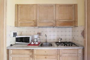 Réfrigérateur, micro-ondes, plaque de cuisson, lave-vaisselle