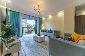 Appartement, 2 chambres, fumeur, balcon | Salle de séjour