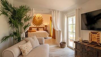 1 slaapkamer, een strijkplank/strijkijzer, wifi, beddengoed
