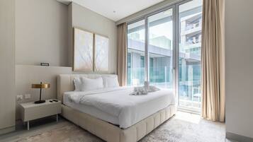 1 bedroom, Egyptian cotton sheets, premium bedding