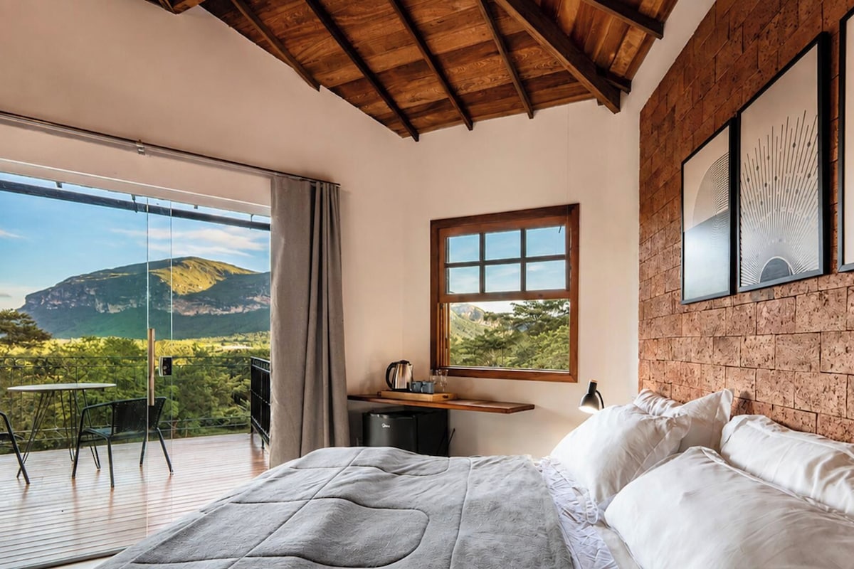 Chalé Sibipiruna - Pousada Terra de Gigantes - Chapada Diamantina | 1 habitación, ropa de cama de alta calidad y wifi gratis 