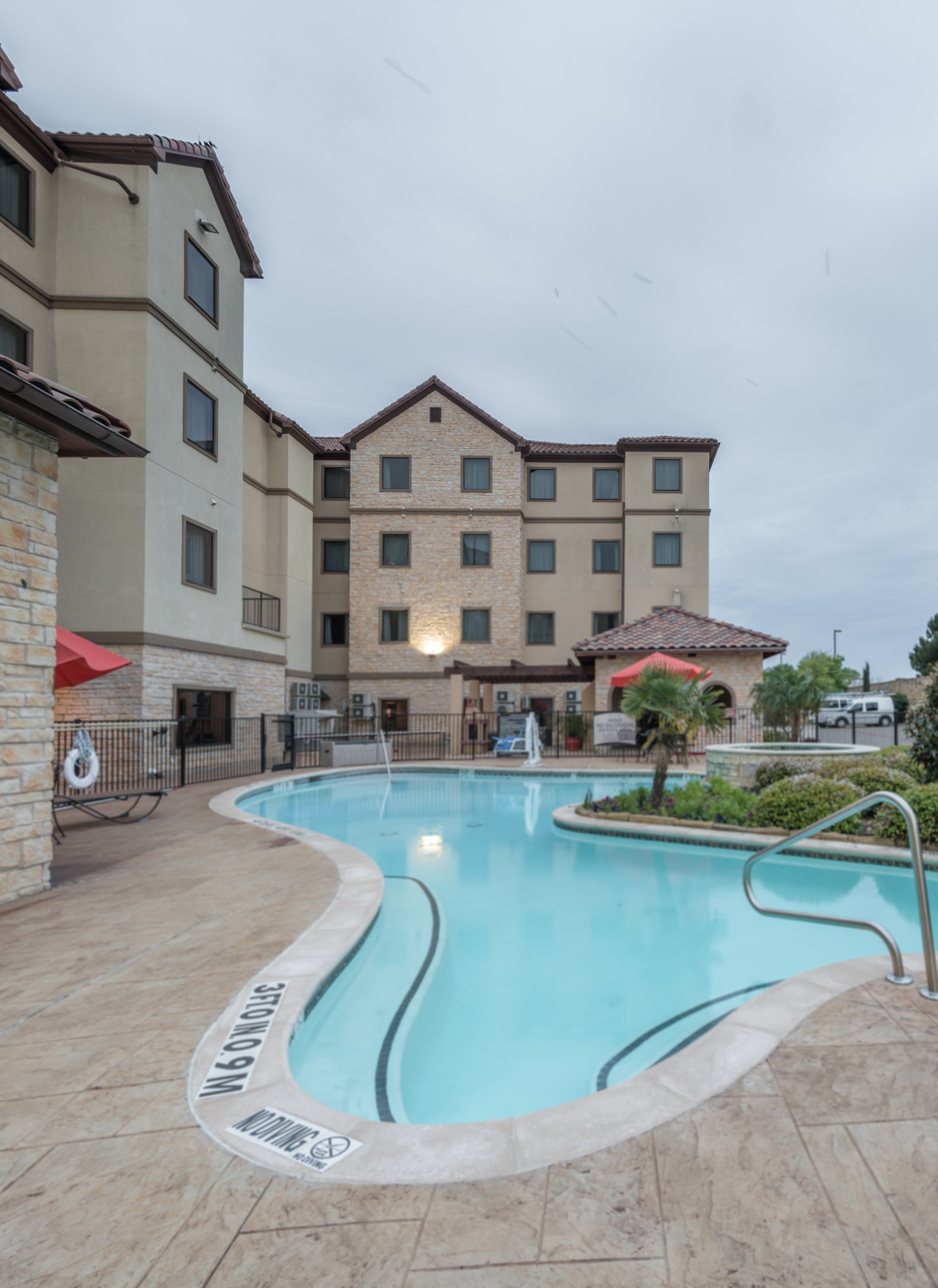 A heated pool