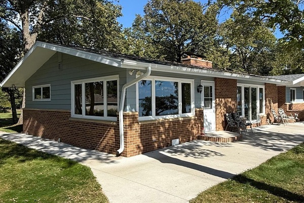 Beach side view of home