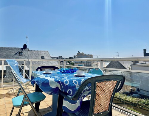 L'échappée-6p-Wifi-Quiberon centre-Draps-Parking