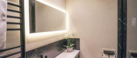 Douche, séchoir à cheveux