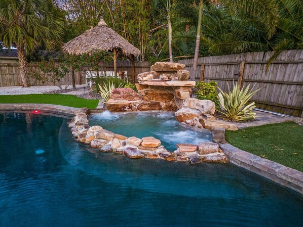 A heated pool